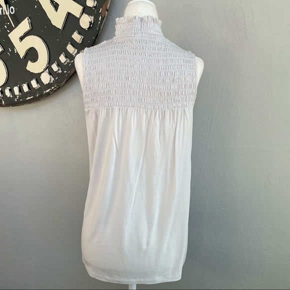 NWOT Smocked Mock-Neck Tank - Picture 3 of 10